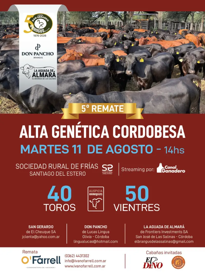 11 de agosto 2026 ALTA GENETICA CORDOBESA