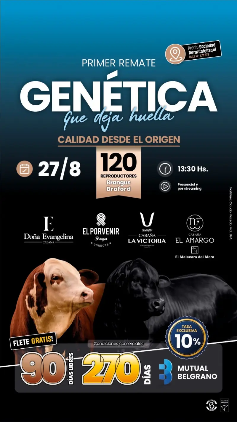 27 de agosto 2026 Genética que deja huella El Porvenir